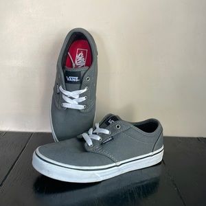Vans Atwood Canvas Charcoal Gray Shoes Kids/Youth Sneakers Boy's/Girls 2.5